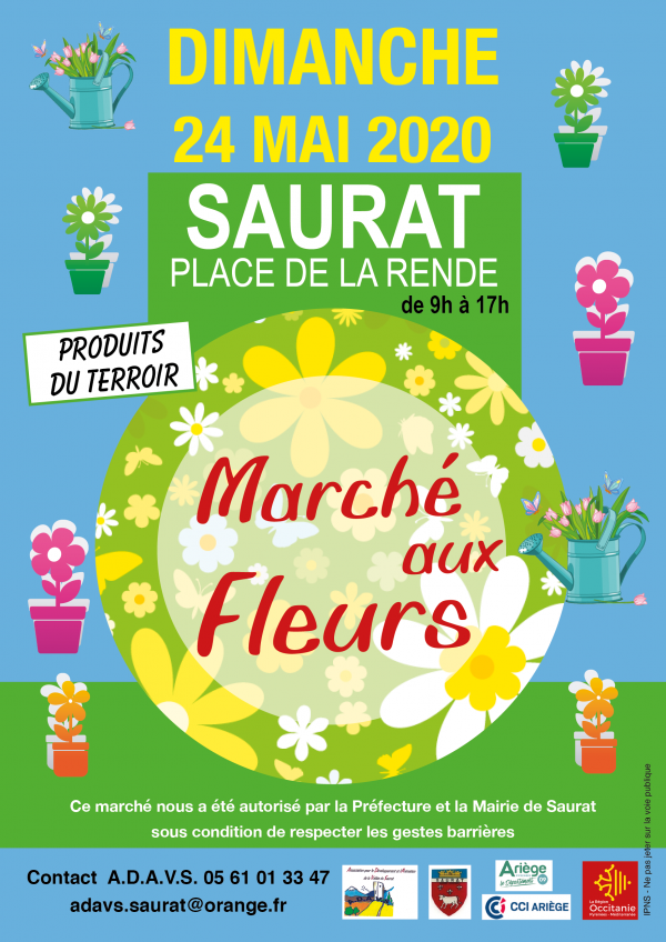 marché aux fleurs -Saurat - 24 mai 2020
