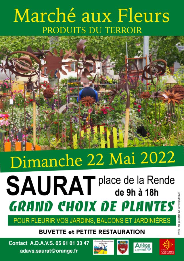 Marché aux fleurs Saurat 22 mai 2022